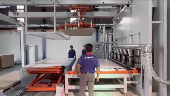 comprar Máquina de prensado en caliente de laminado de melamina para contrachapado de ciclo corto online manufacture
